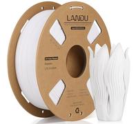 LANDU Rapid PETG Filament 1.75mm White 1KG High Speed 30-600mm/s 3D Printer Filament Dimensional Accuracy +/- 0.02 mm, 1kg Cardboard Spool(2.2lbs) Fits for Most 3D Printers,PETG White