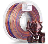 LANDU Silk Candy Red Gold Blue 1.75mm 3D Printer Multicolor Filament Gradient Color Changing Filament 1kg (2.2lbs) Dimensional Accuracy +/- 0.07 mm Silk PLA