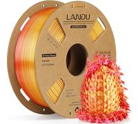 LANDU Silk Dual Color PLA 3D Printer Filament 1.75mm,Shiny Silk Red Yellow PLA 3D Printing Filament,Dimensional Accuracy +/- 0.02mm Multicolor PLA 1kg (2.2lbs) Fits for Most FDM 3D Printers
