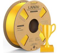 LANDU Silk PLA Filament 1.75mm 3D Printer Filament Shinny PLA 3D Printing Materials Dimensional Accuracy +/- 0.02mm 1kg Spool(2.2lbs) 3D Printing Filament Fits for Most 3D Printers,Silk Gold