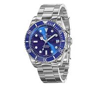 LANDWIN Automatic Watch for Men Stainless Steel Strap 100M Waterproof Mechanical Analogue Synthetic Sapphire Glass with Calendar Luminous Business and Casual Mens Diving Wrist Watches