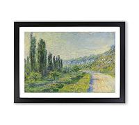 Lane in The Country by Claude Monet Framed Print | A2 Black Framed Wall Art | Ready to Hang | Modern Historical Picture | Living Room Bedroom Lounge Office