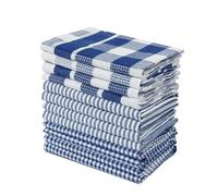 LANE LINEN 100% Cotton Kitchen Dish Cloths, Ultra Soft Absorbent Quick Drying Dish Towels, Multiweave Wash Cloths Dish Towel Sets, 13x13 Inches, 12 Pack - Navy