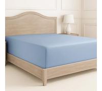 Lane Linen 1000TC Super King Fitted Sheet - 100% Egyptian Cotton, Extra Deep 38 cm Pocket, Soft & Durable with Elastic Edges - Hotel Quality Bedding - French Blue