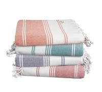 LANE LINEN 4 Pack Beach Towels - Cotton Rich Oversized, Pre-Washed Quick Dry, Extra Large Pool Towel, Lightweight Beach Towel Sandproof, Absorbent Travel Bath Towel - Multi