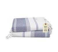 LANE LINEN Beach Towel 2 Pack - Cotton Rich Beach Towels Oversized, Pre-Washed Large Beach Towels, Sandless Beach Towel, Quick Dry Travel Towel, Large Pool Towels, 39"x71" - Navy Blazer