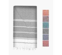 LANE LINEN Beach Towel, Oversized Beach Towel 39"x71", Lightweight Beach Essentials for Women, Large Pool Towel, Absorbent & Quick Dry, Sand Free Beach Towel - Ebony