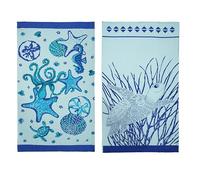 LANE LINEN Beach Towels for Women, 2 Pack Oversized, Pre-Washed, No-Shrink, Sand-Free, Quick Dry, Lightweight Travel Beach Towels for Pool & Shore, Soft and Absorbent - 39"x71", Sky Blue