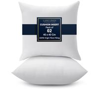 LANE LINEN Cushion Inserts (Pack of 2) - 40x40 cm (16x16 inch) Pillow Insert - Hollowfibre Inner Pads for Sofa or Bed - White Cushion Fillers