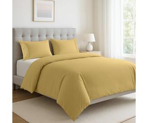 LANE LINEN Double Duvet Cover Set Cocoon - 100% Organic Cotton Bedding 200x200cm, Soft Breathable 3 Piece with Button Closure, 2 Pillow Cases Included, Comforter Not Included