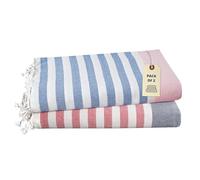 LANE LINEN Extra Large Beach Towel, 2 Pack Beach Towels Oversized, Pre-Washed, No Shrink, Quick Dry Pool Towels, Stylish Light Beach Towel For Women, Absorbent & Sand Free towel, 39"x71" - Stripe