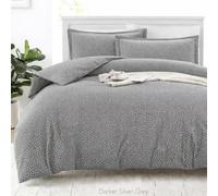 LANE LINEN GOTS Certified Organic Cotton Duvet Cover Single Snowdrop - 135x200cm Hypoallergenic Bedding Set, Breathable 2-Piece with Pillowcase