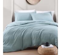 LANE LINEN King Duvet Cover Set French Blue - Pre Washed Soft Microfibre Polyester Duvet Cover with Pillow case - Bedding Quilt Cover Set