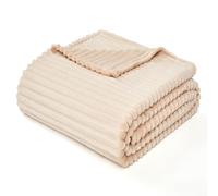 LANE LINEN King Size Blanket for Bed 270 x 228 -Beige Soft Fluffy Plush Fleece Warm Big King Blanket for Women & Men, Cozy Bedding & Room Decor Gift for Her or Him