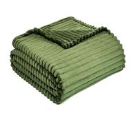 LANE LINEN King Size Blanket for Bed 270 x 228 Olive Green Soft Fluffy Plush Fleece Warm Big King Blanket for Women & Men, Cozy Bedding & Room Decor Gift for Her or Him