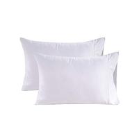 LANE LINEN King Size Pillow Case Set of 2 100% Egyptian Cotton Cases 1000 Thread Count Sateen White Cooling Cover - Perfect for Home Hotels & Hospital Use