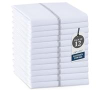LANE LINEN Kitchen Hand Towels, 12 Pack Dish Towels for Kitchen Drying, 100% Cotton Super Absorbent Tea Towel, Quick Dry, 14"x25", Useful for Cleaning Countertops, Durable for Daily Use - Grey Stripe