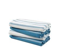 LANE LINEN Kitchen Tea Towels Set - 4 Pack (18” x 28”) 100% Cotton Dish Towels, Absorbent & Quick Drying Kitchen Cloth with Hanging Loop - Blue Saphire