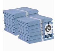 LANE LINEN Kitchen Towels - 100% Cotton Dish Towels, Super Absorbent, Soft & Durable, Pack of 12 - 14”x25”, Indigo