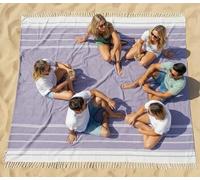 LANE LINEN Oversized Turkish Cotton Beach Towel Blanket - XXL Sand-Free Quick Dry Travel Blanket - Extra Large 208x208 cm Beach Towel for Camping, Picnic & Outdoor Use - Day Break