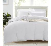 LANE LINEN Single Duvet Cover Set White - 100% Organic Cotton Bedding 135x200cm, Soft Breathable 2 Piece with Button Closure, Pillow Case Included, Duvet Not Included