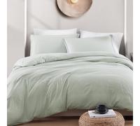 LANE LINEN Super King Duvet Cover Set Mineral - Pre Washed Soft Microfibre Polyester Duvet Cover with Pillow case - Bedding Quilt Cover Set