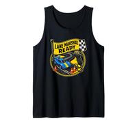 Lane Marshal Ready Slot Car Track Controller Race Flag Tank Top
