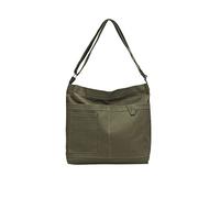 Laneko Economical Cotton Canvas Tote Bag,Reusable Womens Hobo Shoulder Bag Crossbody Handbag with 3 External Pocket,Zipper Closure (ArmyGreen)