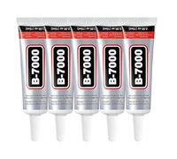 LANEPORD B7000 Super Glue, Multi-Use High Performance Adhesive with Precision Tip for Smartphone Repair | Fashion Jewelry, DIY Crafts, Fabric, Leather, Wood | 15ml Clear Glue (5-Pack)