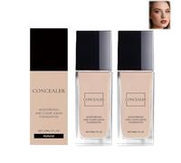 Lanera Foundation For Women,Colour Changing Foundation Concealer For Mature Skin,Full Coverage,Moisturizing And Clear Liquid Face Foundations Concealers,Soft Matte,Long Lasting Makeup,2PCS(Natural)
