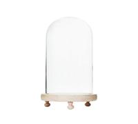 Laneryin Glass Dome Cloche Bell Jar with Wooden Base Hand model base (including packaging) 10*13 glass cover + wood base Clear Decorative Tabletop Display Case