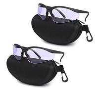 LaneTop Shooting Glasses For Men and Women, Anti Fog ANSI Z87.1 Safety Glasses with Hard Shell Case, UV400 Eye Protection for Shooting Range Glasses, Purple Lens-2 Pair