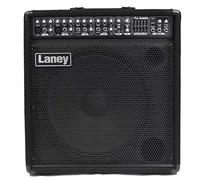 Laney Audiohub AH300 Multi-Instrument Combo Amp - 300W 5-Channel Amp with 5-Band EQ, Onboard Digital Effects, FX Loop, Kickback Monitor Design, 15” Woofer - Ideal for Full Band Setups & Large Gigs