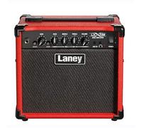 Laney LX15B Bass Amp - 3 EQ combo portable practise guitar amplifier perfect for beginners. Headphone out for silent practise and Aux in to jam along. - 15 Watt - Red