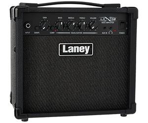 Laney LX15B Bass Amp - 3 EQ combo portable practise guitar amplifier perfect for beginners. Headphone out for silent practise and Aux in to jam along. - 15 Watt - Black