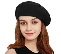 LANEYCX French Beret Hats for Women - Classic and Stylish Women's Beret Collection for Effortless Chic, Perfect for Any Occasion, Black, 7.125-7.375