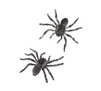 Lanfly 2pcs Plastic Spiders Figures, Realistic Scary Spider,Joke Presents Fake Spiders Scary Simulation Animal Model Prank Spider Toy for Kids Game Halloween Party Garden Home Decoration