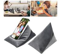 Lanfly Phone Stand for Most Mobile Phone Adjustable Soft Bean Bag Cushion Phone Holder Tablet Stand Phone E-Reader Holder for Bed Bubble Beads Fabrics Hands Free Cell Phone Stand for Desk (21x16 cm)
