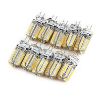 Lang boss 1.5W DC12V 360degree G4 LED Bulb Lamp for Furniture Lighting, Office Lighting, Merchandise Display Lighting, Interior Lighting (Pack of 10) (Warm White)