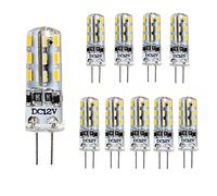 lang boss DC12V 1W 360 Degrees Beam Angle Non-dimmable G4 LED Bulbs Light for Furniture Lighting, Office Lighting, Merchandise Display Lighting, Interior Lighting (Pack of 10) (Warm White)