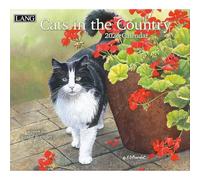 Lang Cats in the Country 2026 Wall Calendar - 13.4″ × 12″, 12-Month Calendar with Stapled Binding, Linen-Embossed Art by Susan Bourdet, Rural Feline Imagery