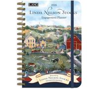 Lang Companies, Linda Nelson Stocks 2026 Engagement Planner, 6.5'' X 9'', Weekly Calendar with Spiral Binding
