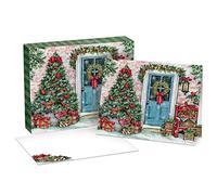 Lang Greenery Greetings Boxed Christmas Cards, 18 Cards & 19 Envelopes, Full-Color Artwork Inside and Out, Fully Designed Envelopes, Linen-Embossed Paper Stock (1004886)