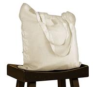 Lang Horn Cotton 10 pack 14 X 16 inch Long Handle Plain blank Tote Bags for Grocery Machine Washable Strong, Screen Printing