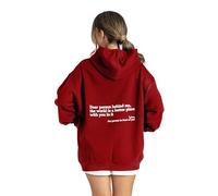Lang Horn Dear Person Behind Me Hoodie You Are Enough Graphic Sweatshirts for Women Mental Health Awareness Shirt Pullover Top 2025 Small Wine Red