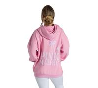 Lang Horn Malibo Collection Graphic Hoodie, Long Sleeve Sweatshirt, Oversized Y2K Streetwear, Teen Girls and Women XXL Pink