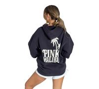 Lang Horn Malibo Collection Graphic Hoodie, Long Sleeve Sweatshirt, Oversized Y2K Streetwear, Teen Girls and Women XS Charcoal