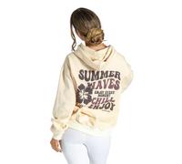 Lang Horn Malibu Collection Puff Printing Hoodie for Women UK Oversized Sweatshirt Unisex Soft Casual Hoodies Loose Fit Outdoor Streetwear Teenage Girls XS Cream
