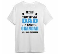 Lang Horn Mens Top Dad The Best of The Best Cool 80s 1980s Father's Day T-Shirt XXL Design3 White