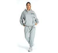 Lang Horn Tracksuit Womens Full Set Uk With Pocket 2 Piece Hooded Oversized Letter Print Lounge Wear Sweatsuits Jogger Set Ladies Gym Activewear Heather Grey XXL